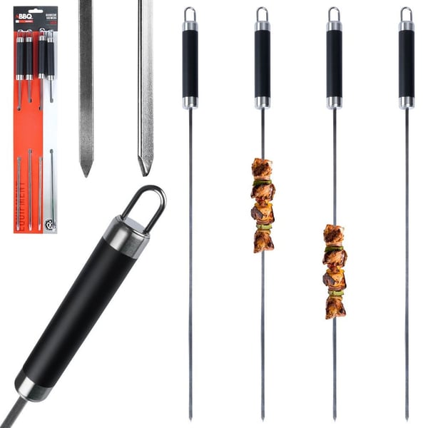 Teräksiset kebabpiikittimet 47 cm 4 kpl