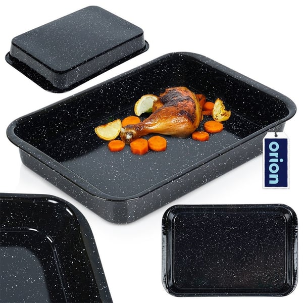 Emaljerad rektangulär ugnsform 3 liter, 35,5x24x5 cm