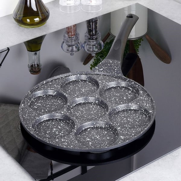 Granit æggepande 7 huller GRANDE 27 cm
