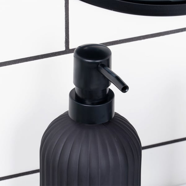 Såpedispenser glas svart 400 ml