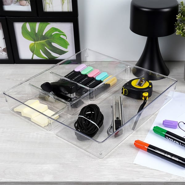 Organizer til skuffe med rum 31x31x5,5 cm 3 stk.