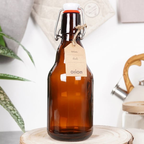Lasinen pullo klipsillä 340 ml