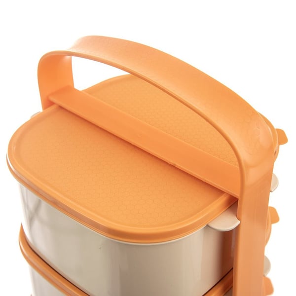 Plastikmadkasse med 4 lag, 4x1,15 l