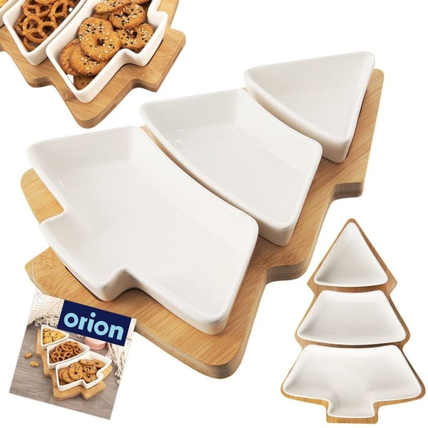 Valkoiset posliiniset snack-kulhot WHITELINE 28 cm 4 kpl