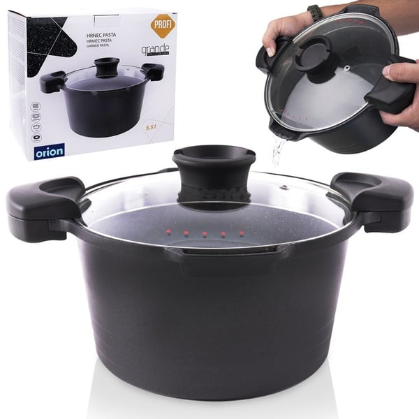 Granitgryde med si-låg GRANDE 24 cm, 5,5 l