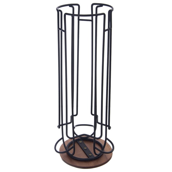 Roterende metalholder til kaffekapsler sort RADKA 33,5 cm