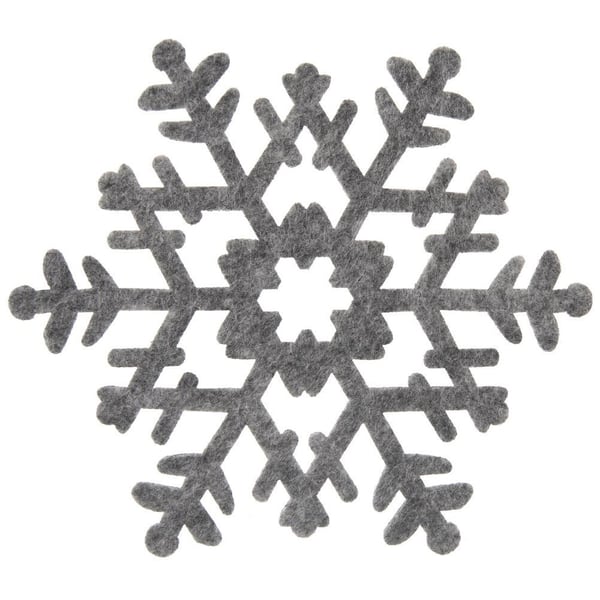 Filtkoppeunderlag, grå, 13,5 cm, 6 stk.
