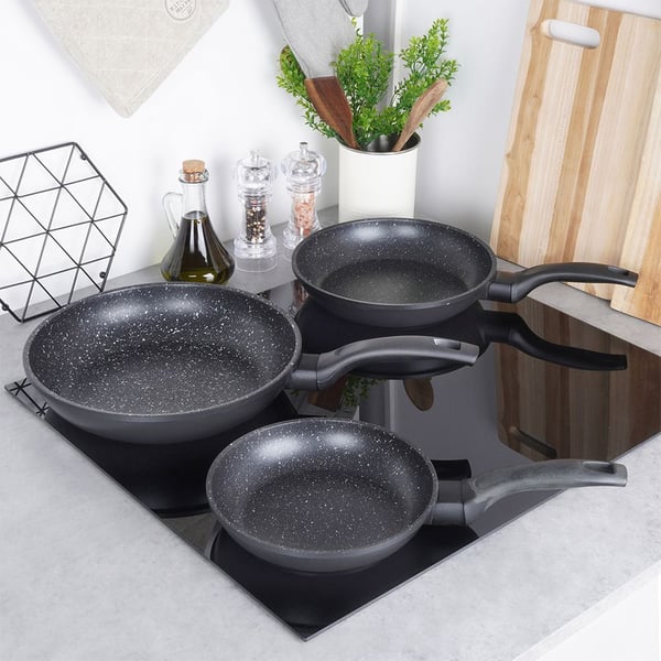 GRANDE granit stegepande 3 stk. 20 / 24 / 28 cm
