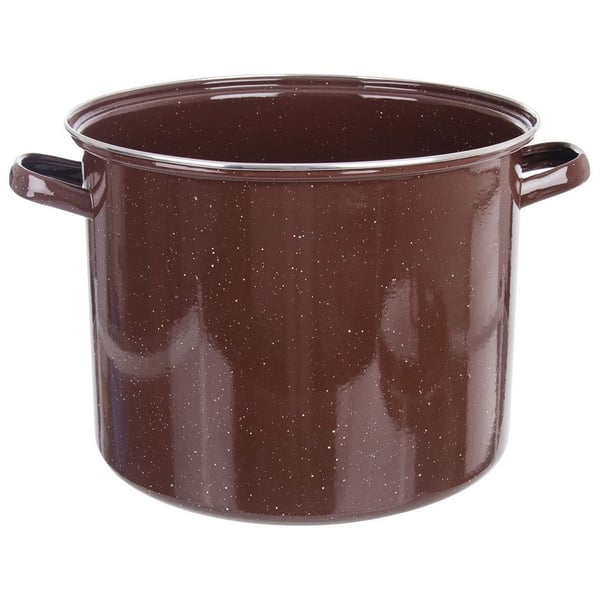 Brun emaljeret gryde, 32 cm, 20 l