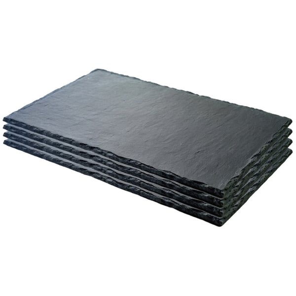 Kivinen suorakulmainen tarjotin 30x20cm 4 kpl