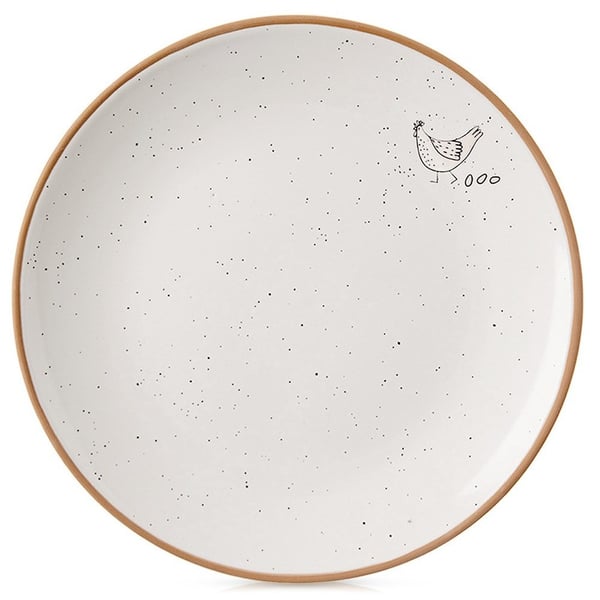 Keraaminen beige dessertilautanen 20 cm