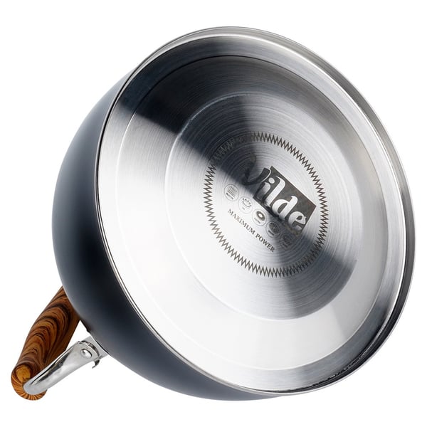 Teräksinen musta keitin viisurilla 2,5 l