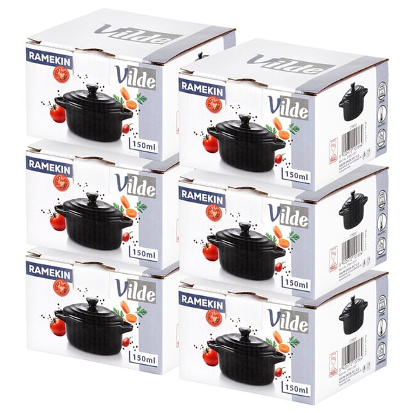 Posliinikulhot kannella 150 ml 6 kpl.