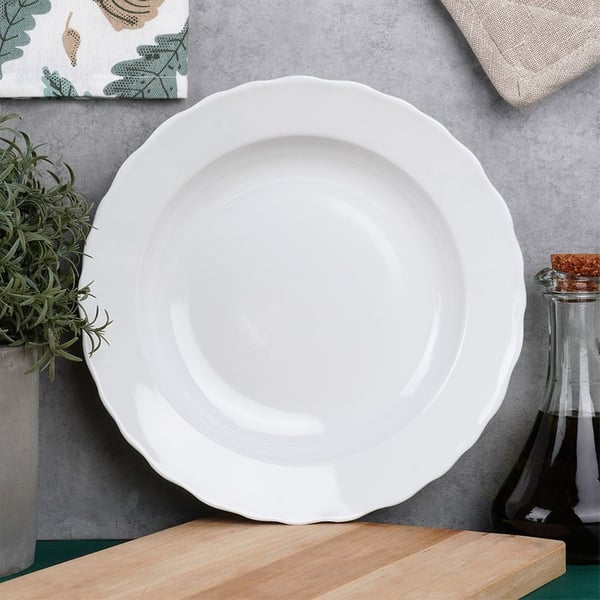 MONA syvä posliinilautanen 24 cm, 350 ml 6 kpl.