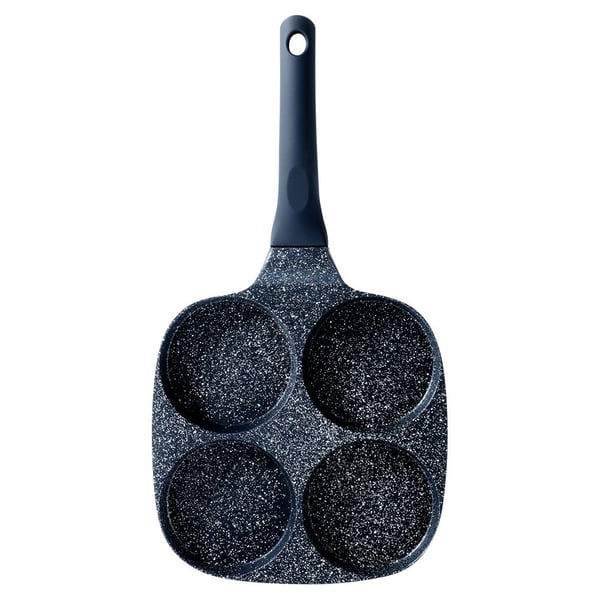 Granit æggebakke med 4 huller BLACK LINE 19x19 cm