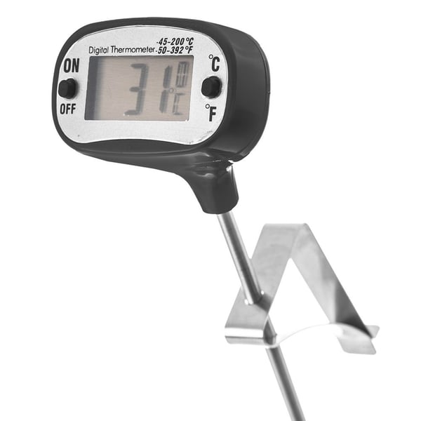 Elektronisk kødtermometer med indsætbar sonde 17 cm