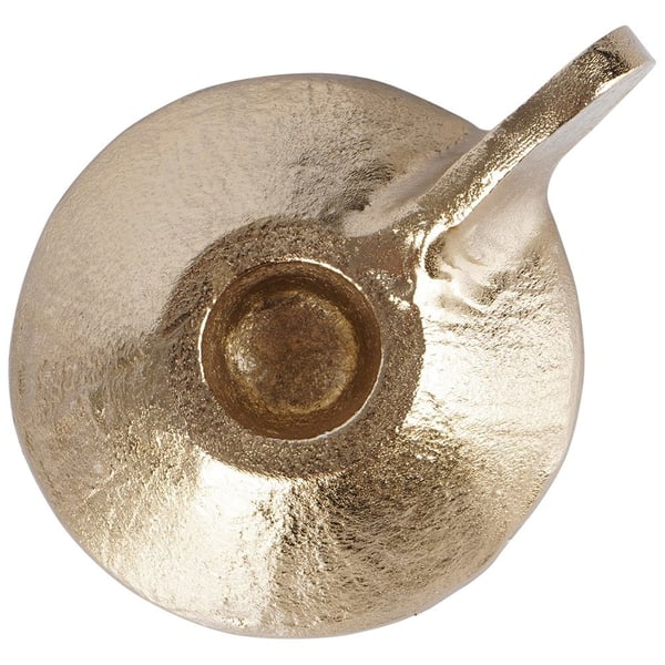 Ljusstake aluminium guldfärgad 9x7,5x4 cm