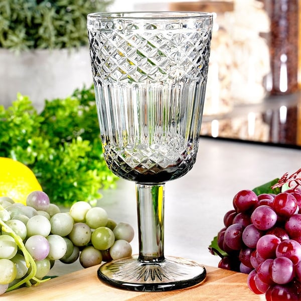 Musta lasinen viinilasi 270 ml
