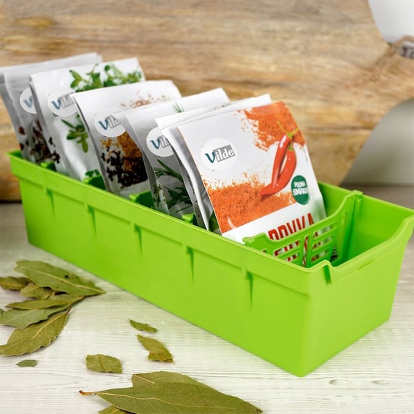 Organizer til krydderier grøn 30x13x8 cm