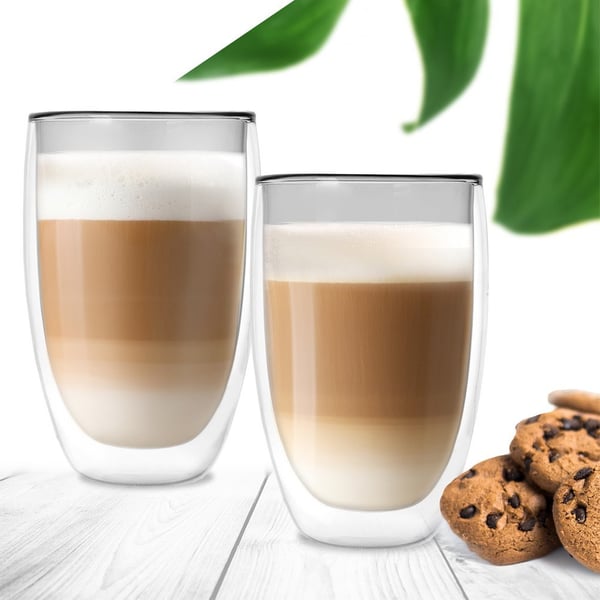 Dubbelväggiga termoglas för latte DOUBLE 460 ml 2 st