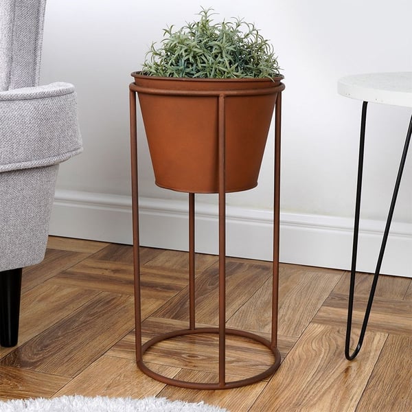 Metal pottebetræk på stativ 44 cm