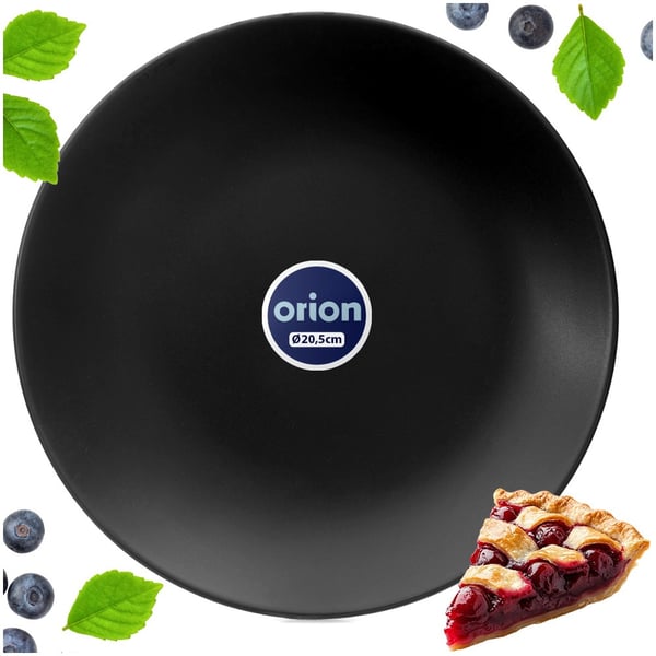 Sort keramisk desserttallerken 20,5 cm