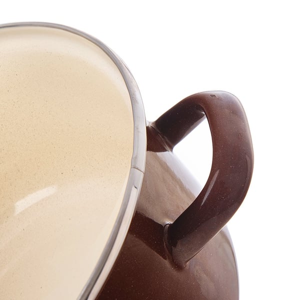 Ruskea emaloitu kattila 14 cm, 950 ml