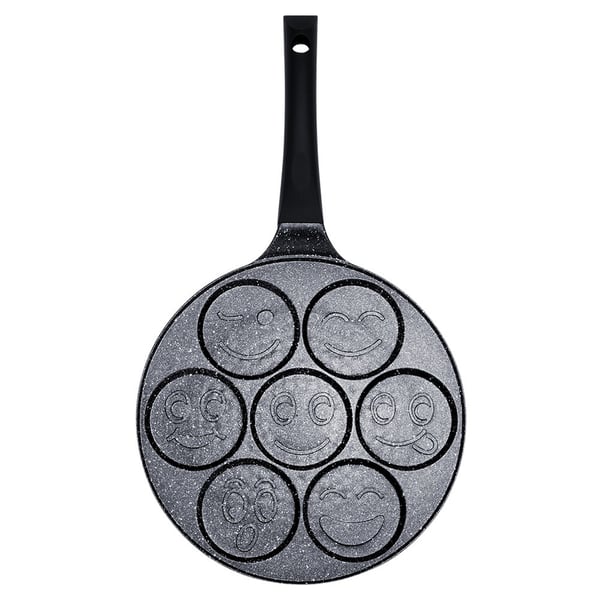 Munapannu graniitti 7 reikää BLACK LINE 26 cm