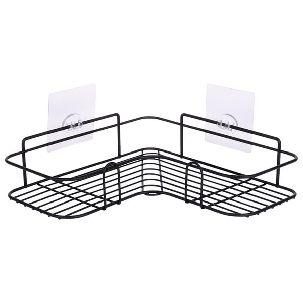 Bruserhylde metal sort selvklæbende 26,5x26,5x6,5 cm 2 stk.