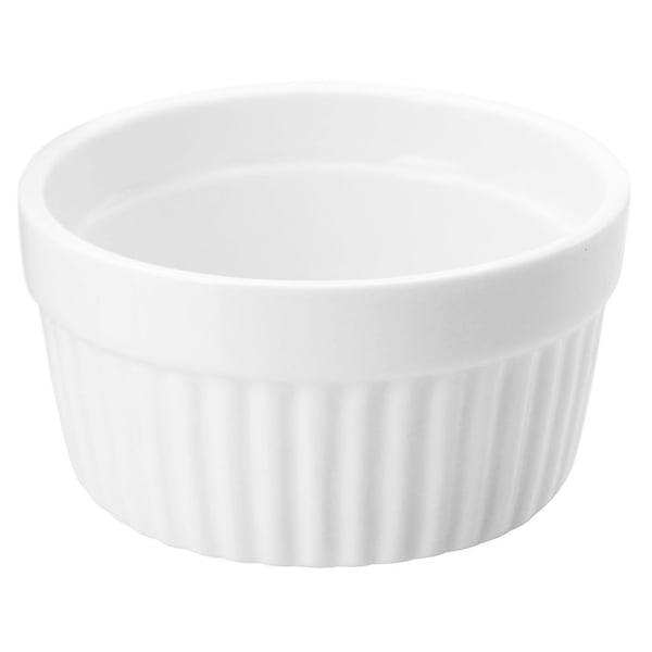Keramiske bageskåle, hvide, 6 stk., 170 ml