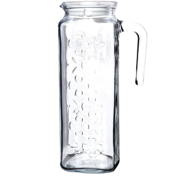 Lasinen kannu kannella 1,2 l