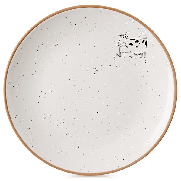 Keramisk desserttallerken beige 20 cm