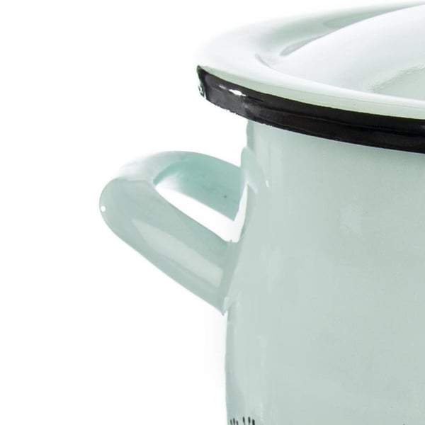 Blå emailleret gryde med låg LOUKA 16 cm, 2,3 l