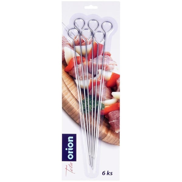 Stål spyd til shashlik 29 cm 6 stk.