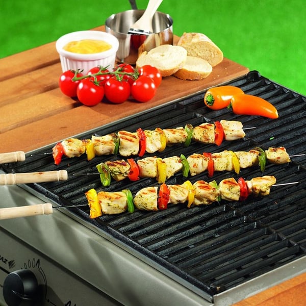 Stålspyd til shashlik 38,5 cm 4 stk.