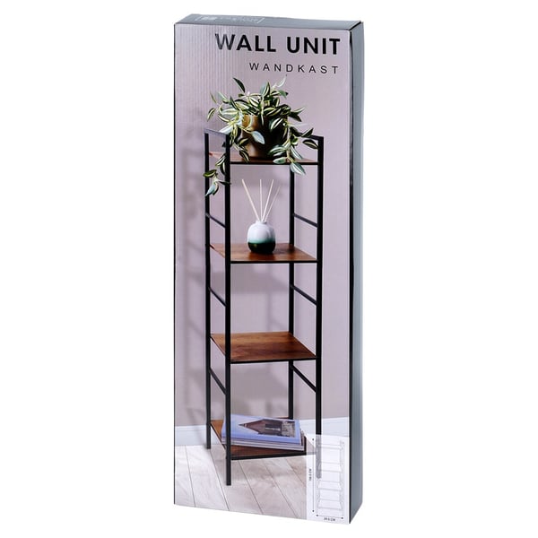 Sort metalhylde 29,5x23,5x106,5 cm