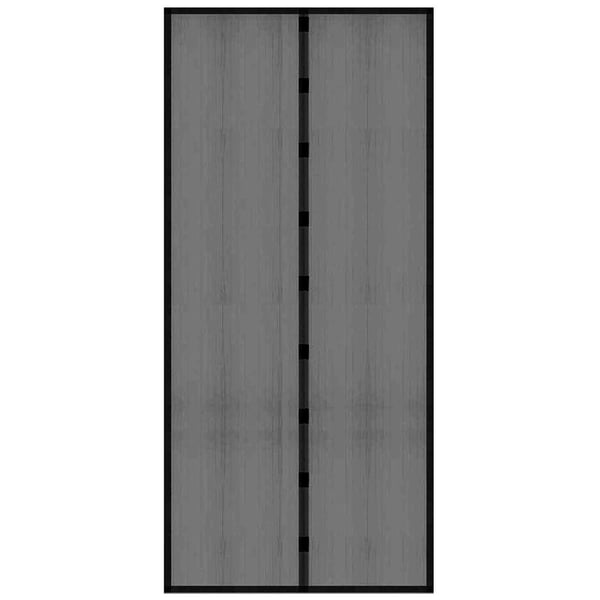Myggenet til døre sort med magnet 212x100 cm