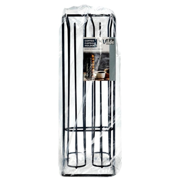 Nespresso kaffekapselholder metal sort 30 cm