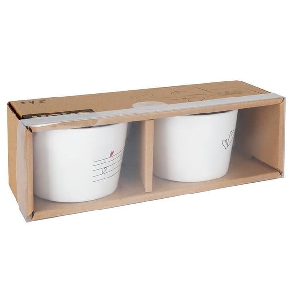 Keramiske kopper Hjerte 210 ml 2 stk.