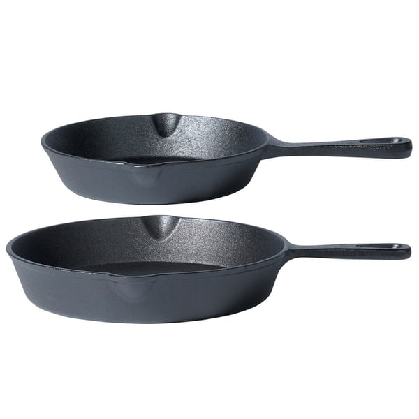 Sæt støbejernspander med silikone låg CAST LINE 20 cm / 25 cm 2 stk.