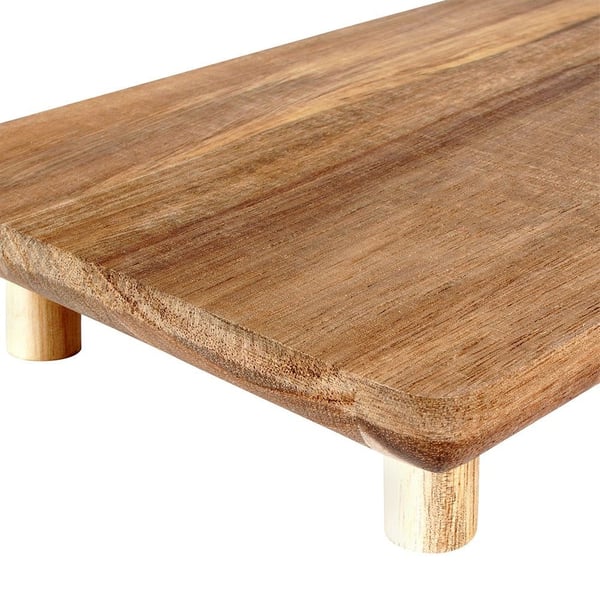 Serveringsbräda i trä på ben 36x14,5 cm