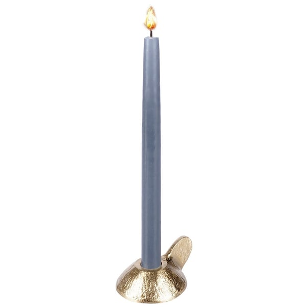 Ljusstake aluminium guldfärgad 9x7,5x4 cm