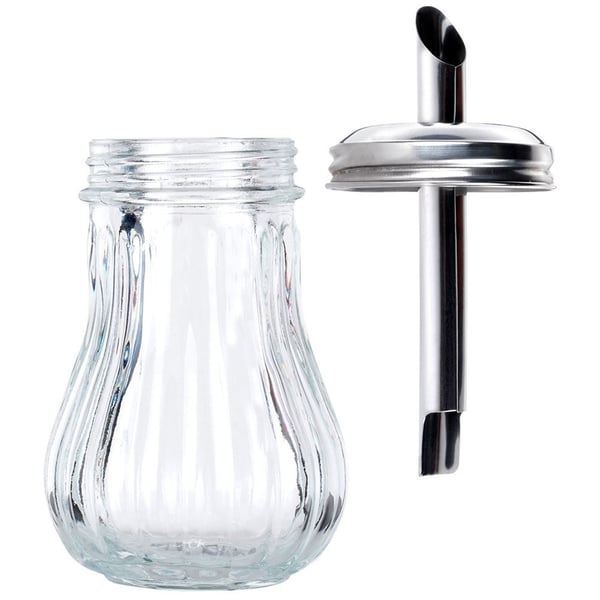 Glas sukkerskål med dispenser 190 ml