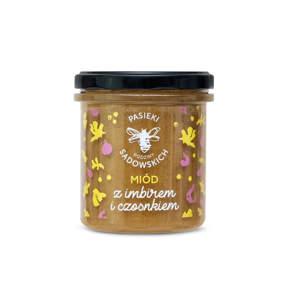 Hunajaa inkiväärillä ja valkosipulilla - 430 g