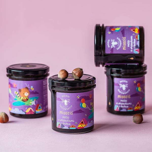 Miodziś - Hunajaa pähkinöillä ja kaakaolla 410 g + yllätys