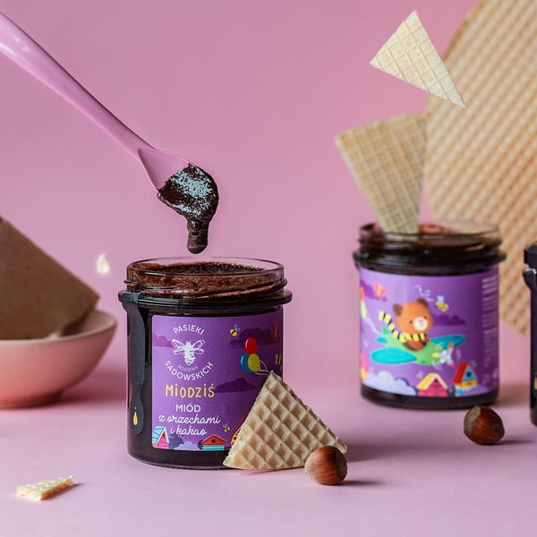 Miodziś - Hunajaa pähkinöillä ja kaakaolla 410 g + yllätys