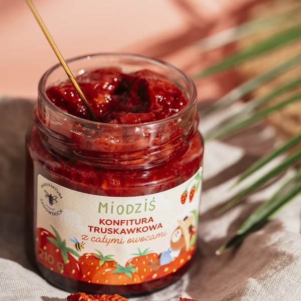 Mansikkahillo kokonaisilla hedelmillä - Miodziś
