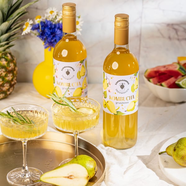 Päronkombucha