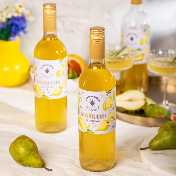 Päronkombucha