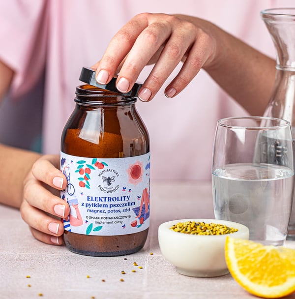 Elektrolytter med bipollen og appelsinsmag
